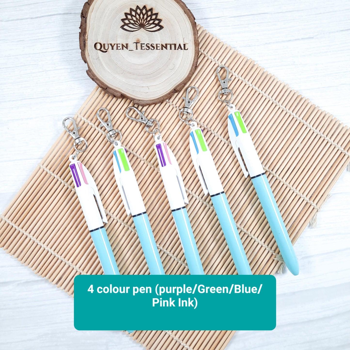 Personalized Pen Set Keyring, Mini Sharpie, Highlighter, LED