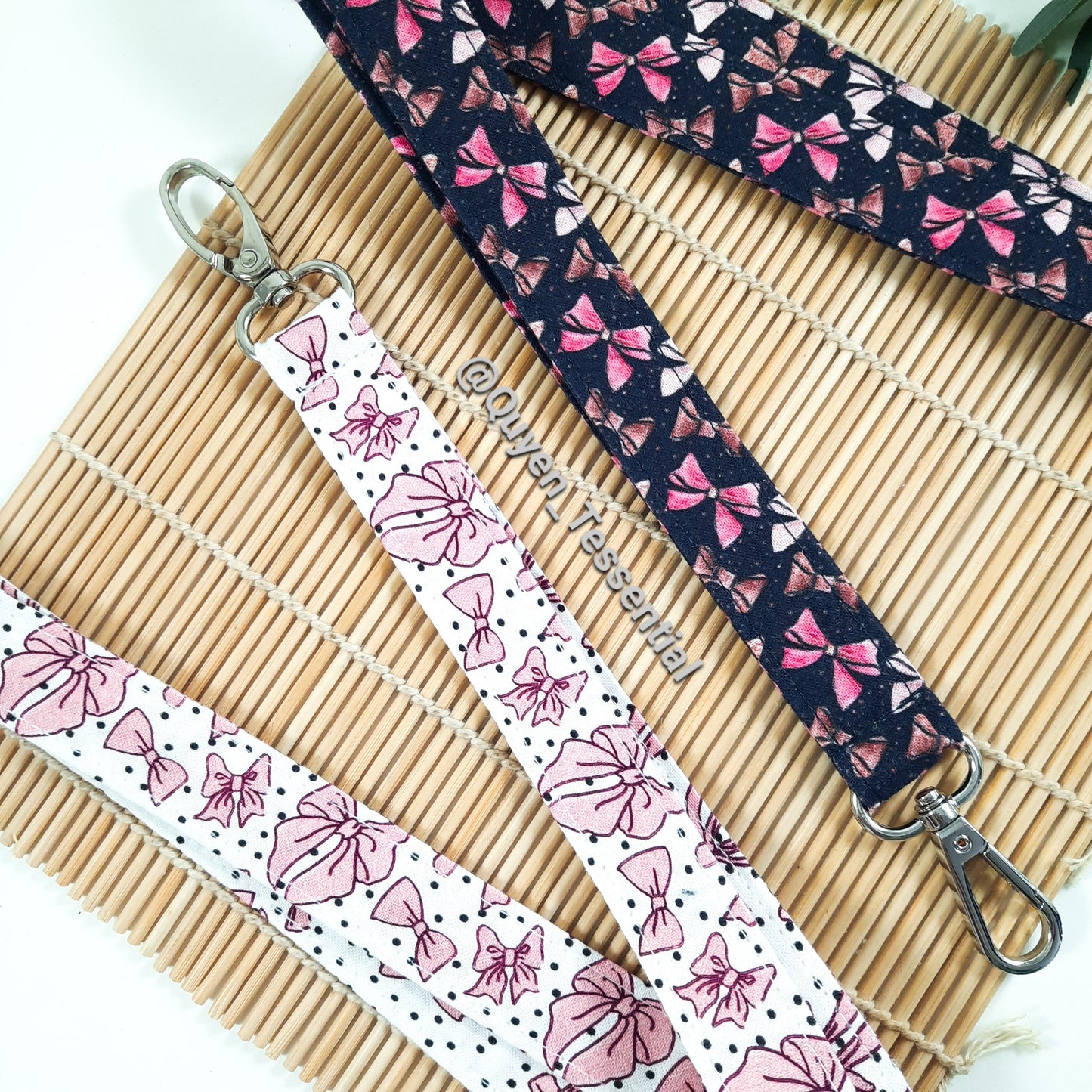 Bowknot Lanyard Coquette ID Badge Holder, Bestie Gift