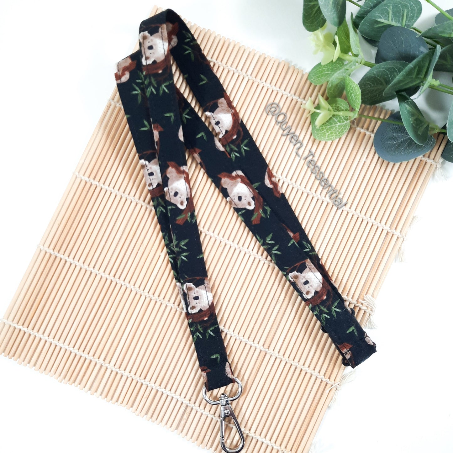 Koala Bear Lanyard, Australian Animal Fabric ID Card Holder, Durable Badge & Key Holder for Office, School, or Events