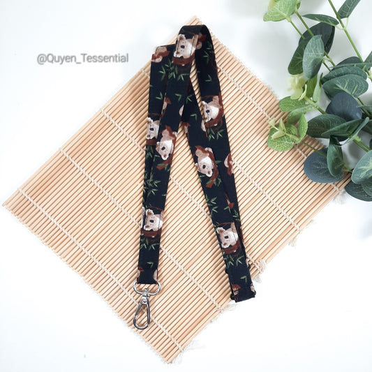 Koala Bear Lanyard, Australian Animal Fabric ID Card Holder, Durable Badge & Key Holder for Office, School, or Events
