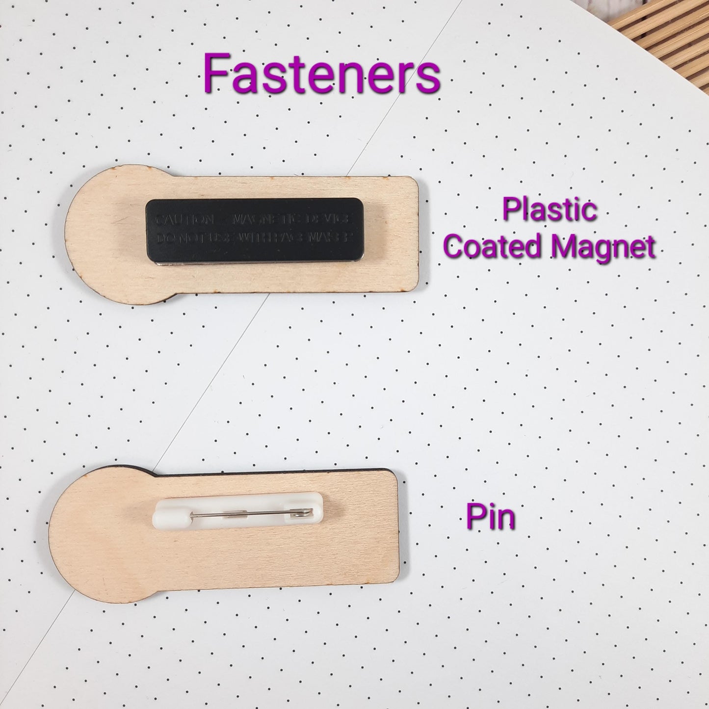 3D Flower Bouquet Name Badge: Personalized Wooden Name Tag