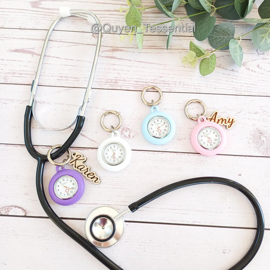 Personalized Stethoscope Fob Watch Nurse Clip-on Charm