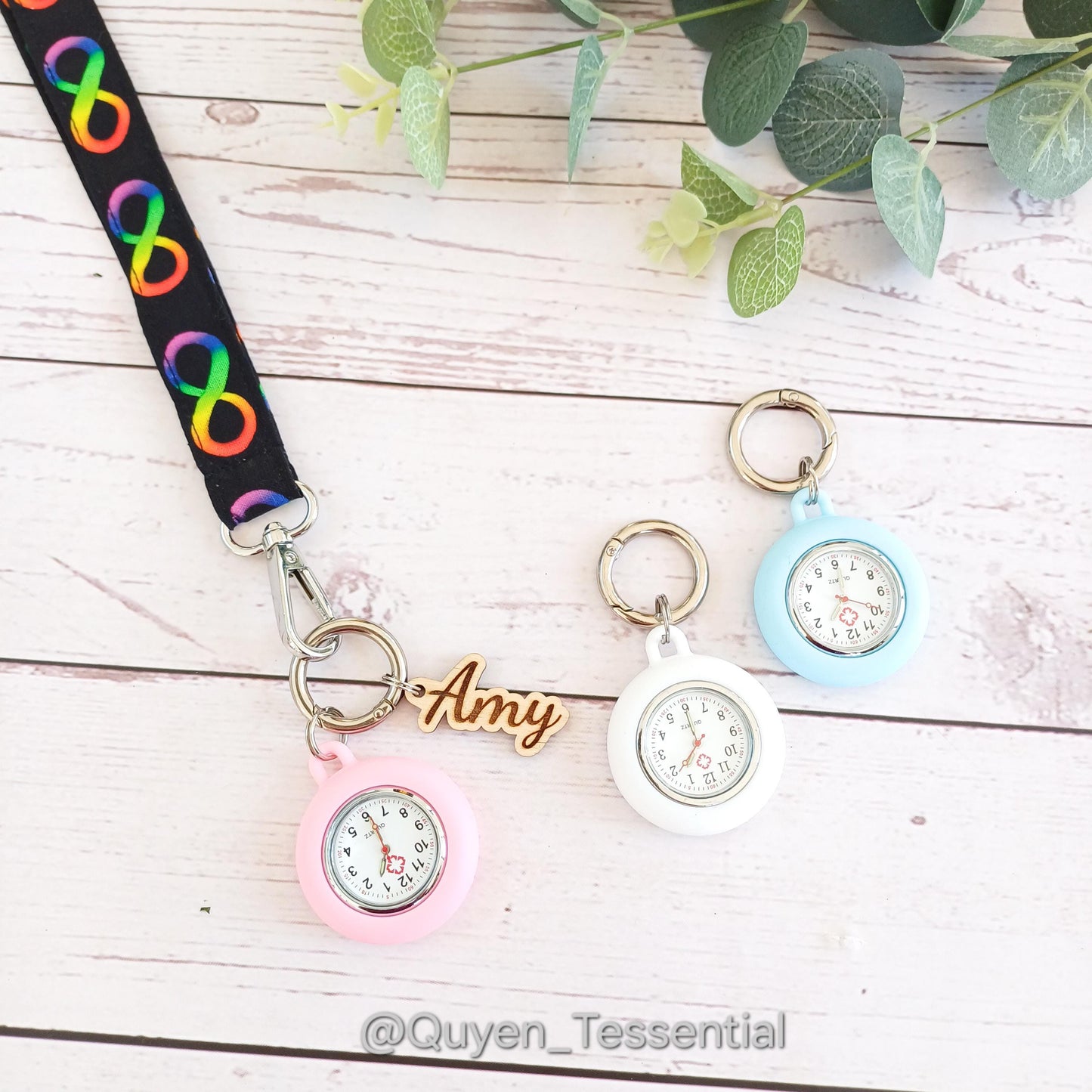 Personalized Stethoscope Fob Watch Nurse Clip-on Charm