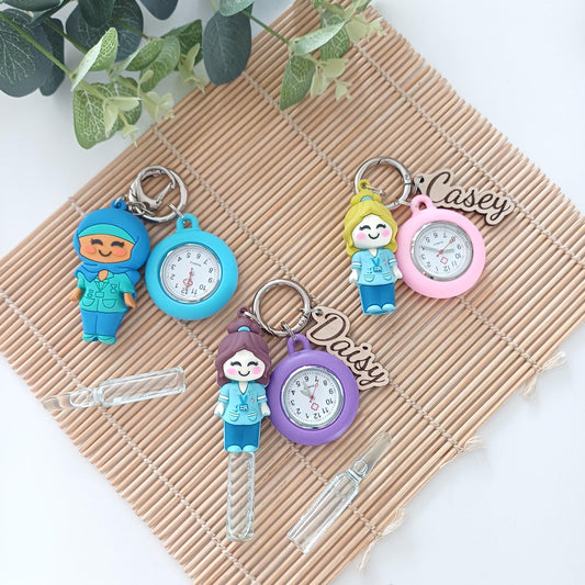 Personalised Ampoule Opener / Fob Watch – Custom Nurse, Midwife & Paramedic Gift – Healthcare Professional