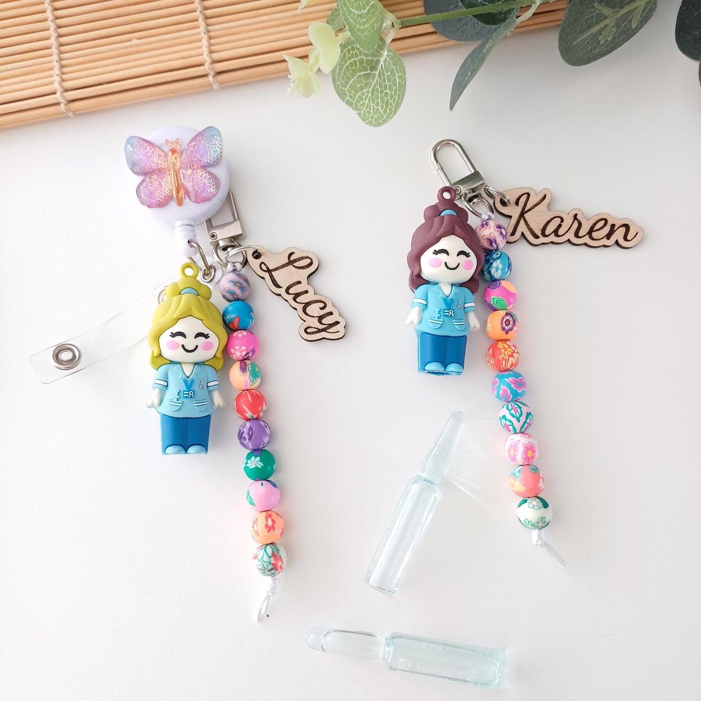 Personalized Midwife Ampoule Opener Keyring – Cervical Dilation Beads Visual Training Tool