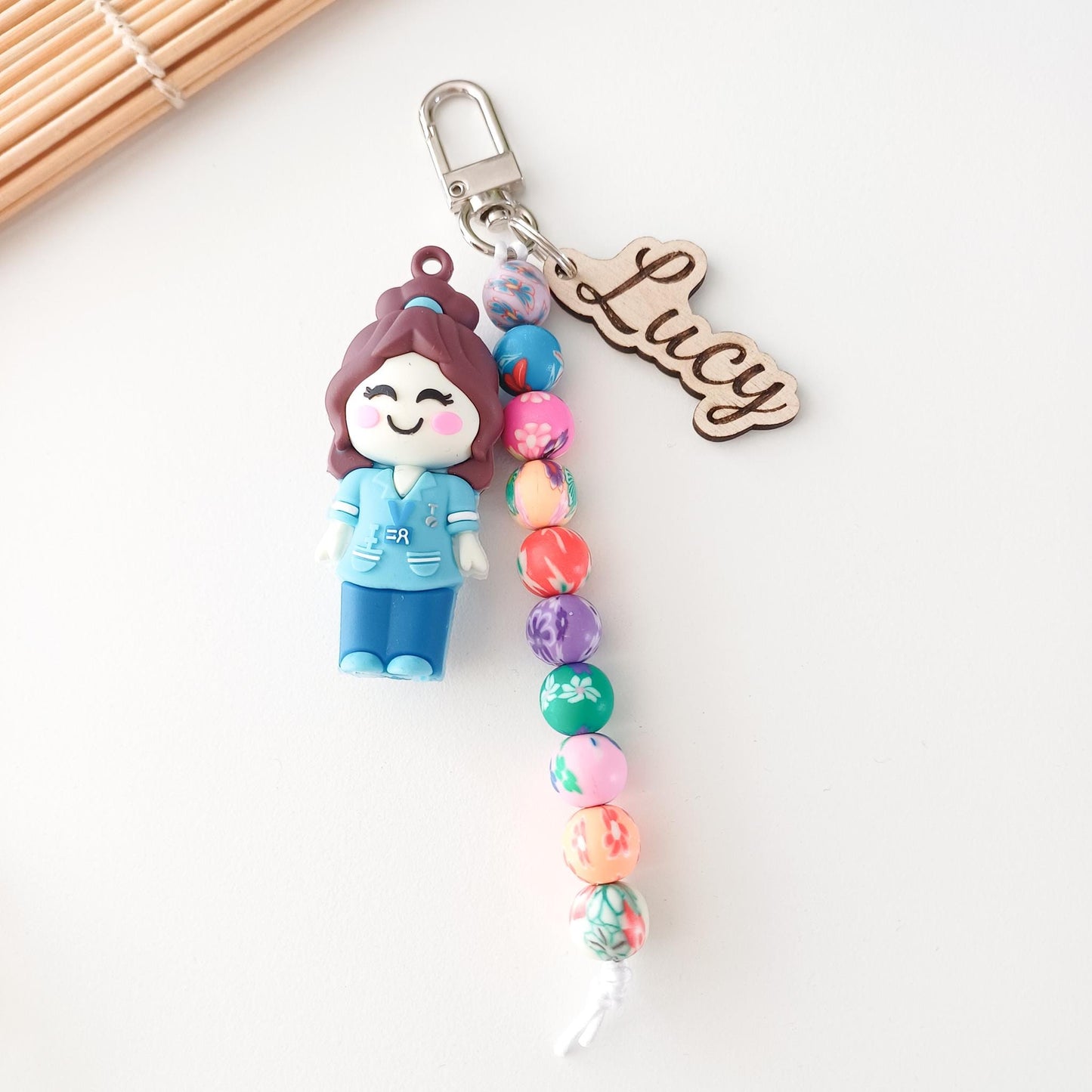 Personalized Midwife Ampoule Opener Keyring – Cervical Dilation Beads Visual Training Tool