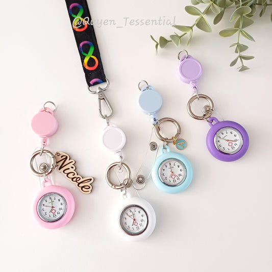 Retractable Nurse Fob Watch: Boho Lanyard Badge Accessory
