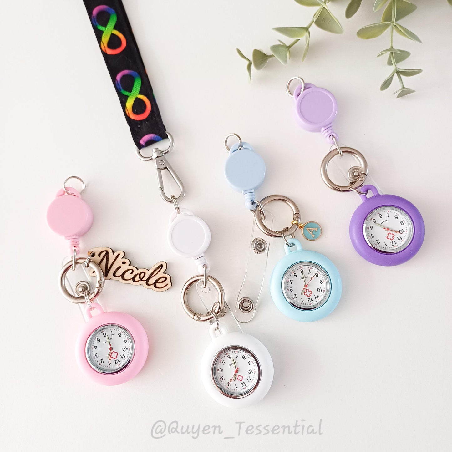 Retractable Nurse Fob Watch: Boho Lanyard Badge Accessory