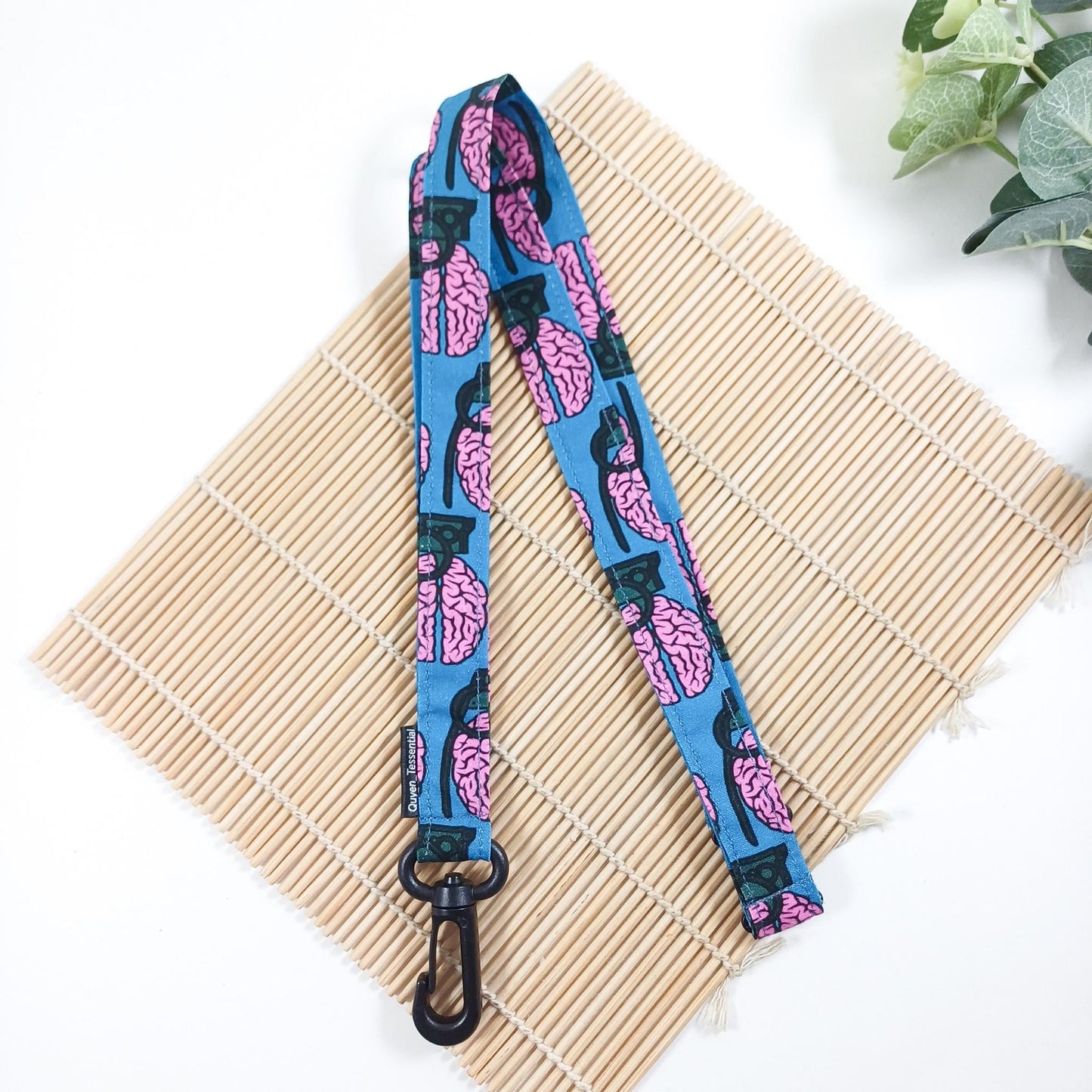 Brain Pattern Cotton Lanyard – Medical, Neuroscience, Healthcare ID Holder