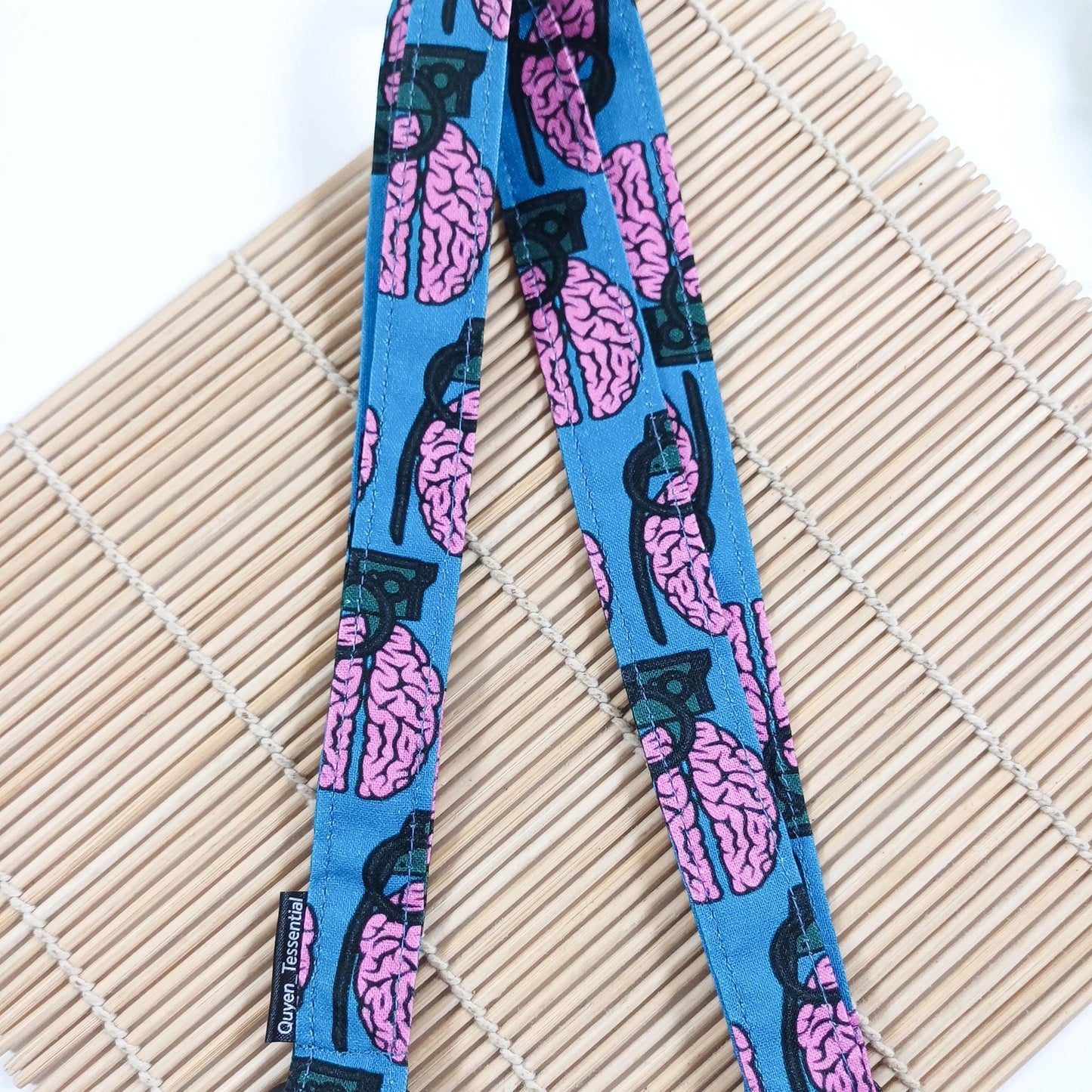 Brain Pattern Cotton Lanyard – Medical, Neuroscience, Healthcare ID Holder