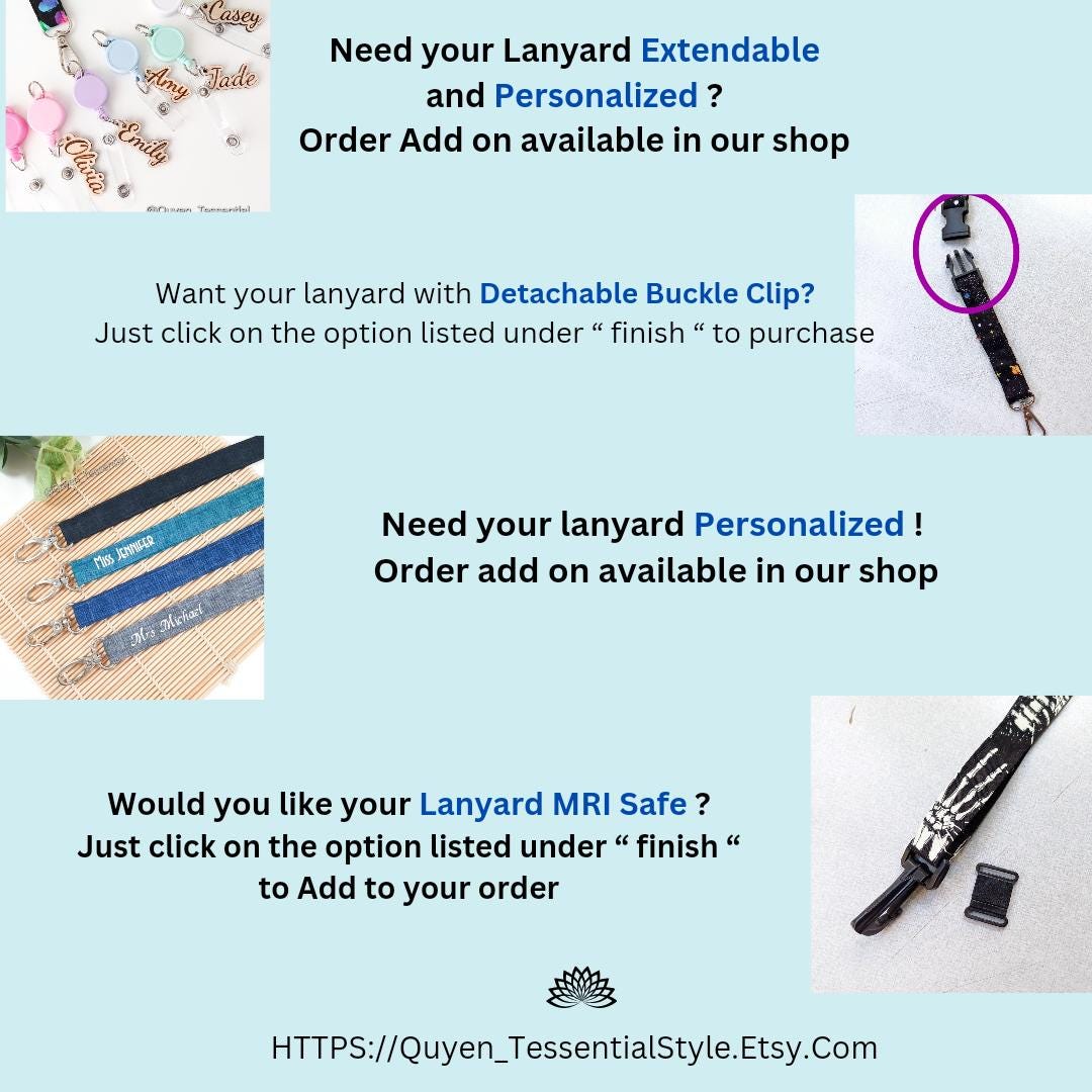 Ghost Lanyard: Halloween Cotton ID Card Holder, Breakaway Keychain