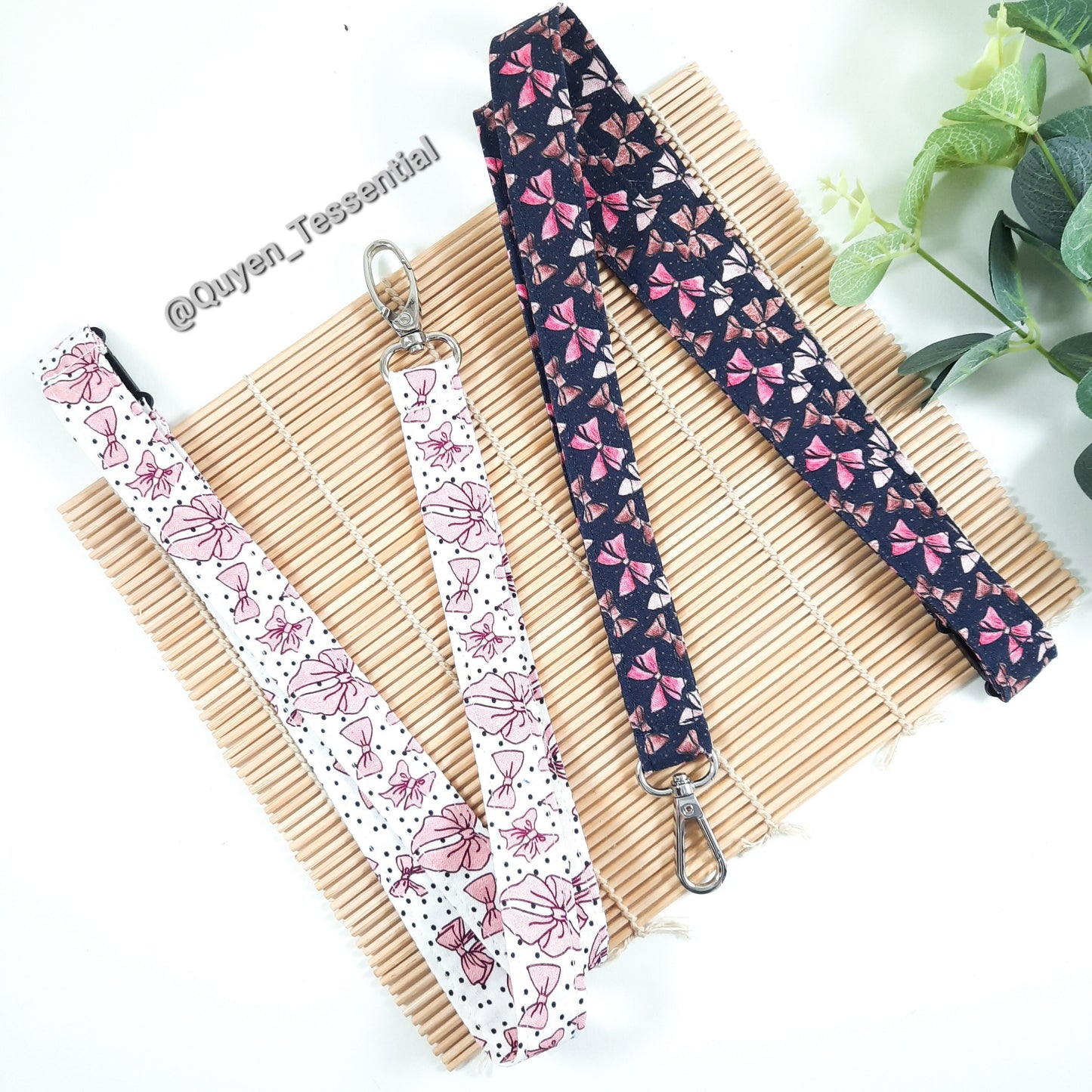 Bowknot Lanyard Coquette ID Badge Holder, Bestie Gift