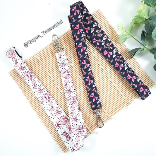 Bowknot Lanyard Coquette ID Badge Holder, Bestie Gift