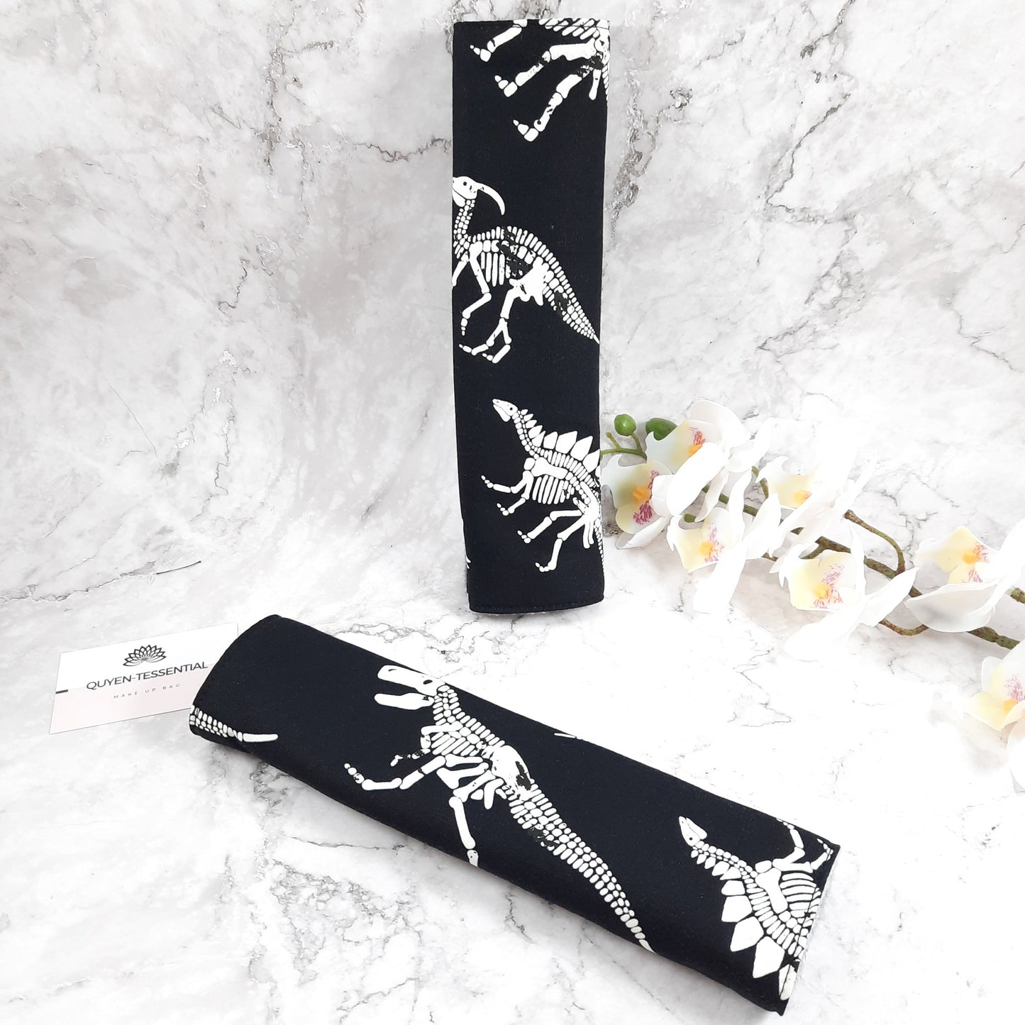 Dinosaur Skeletons Seat Belt Cover Cotton Shoulder Pad, Car Accessory, Travel Accessories