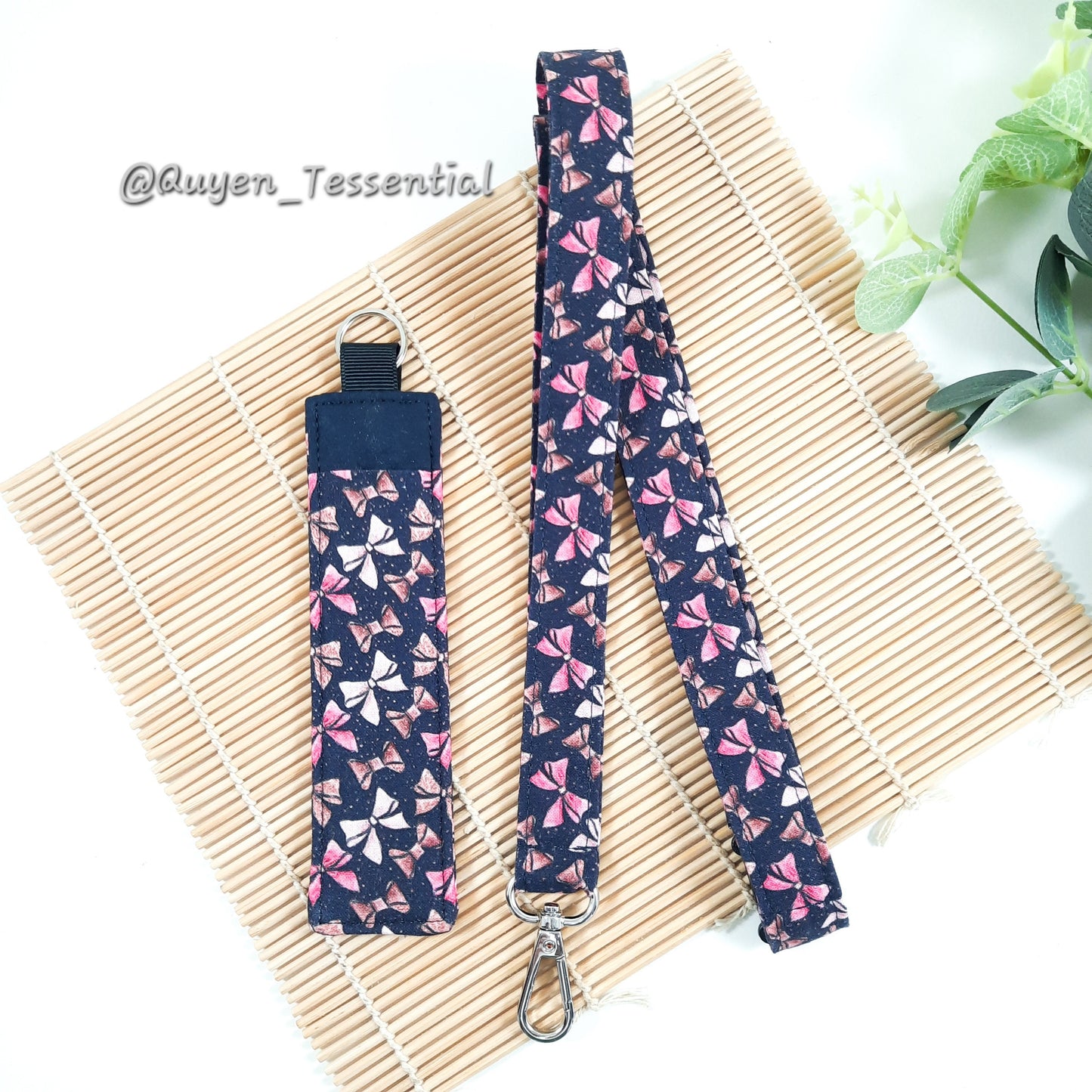 Bowknot Lanyard Coquette ID Badge Holder, Bestie Gift