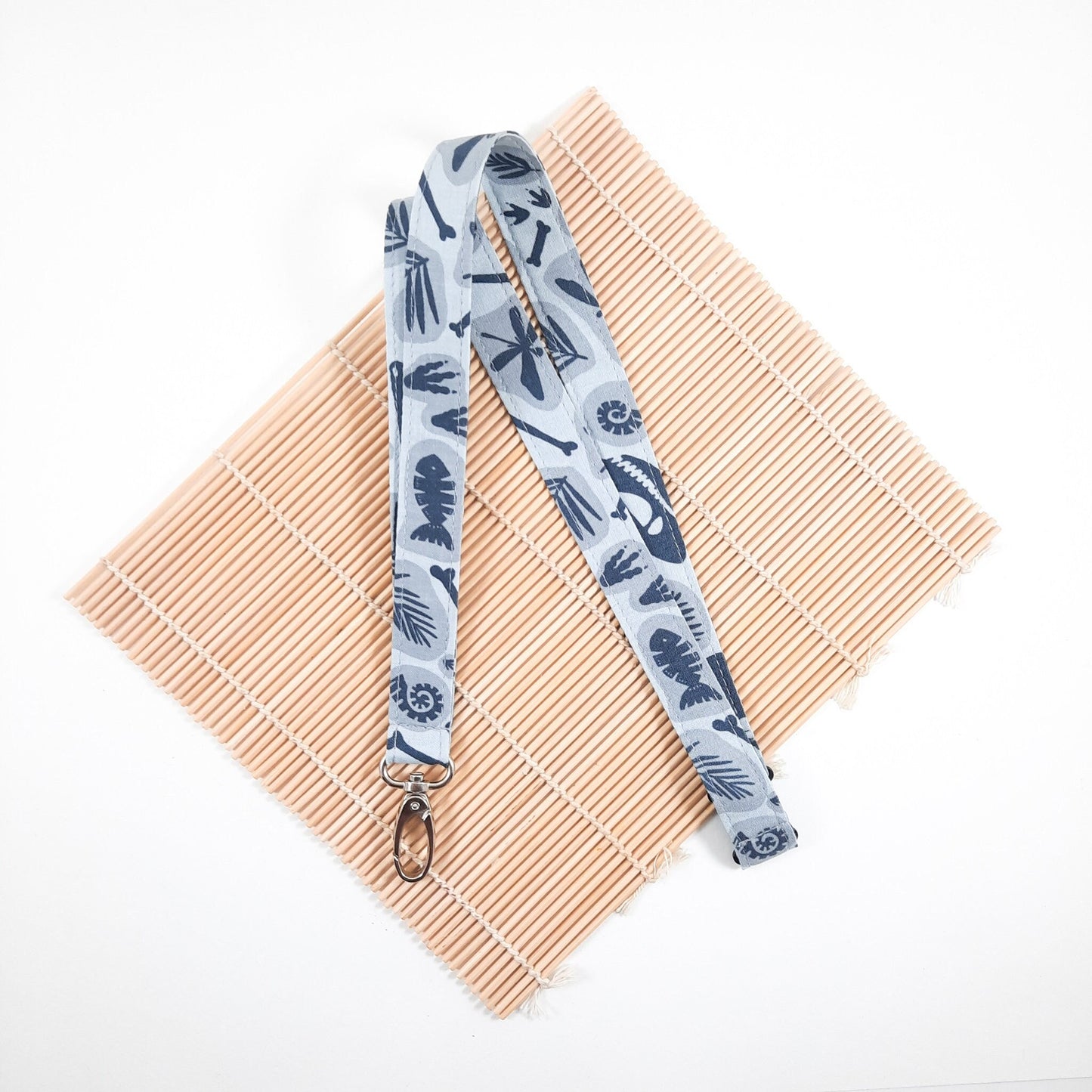 Dinosaur Fossil Lanyard, Jurassic Cotton ID Badge Holder, Fossil Lanyard – Durable Badge & Key Holder for Office, School, or Events