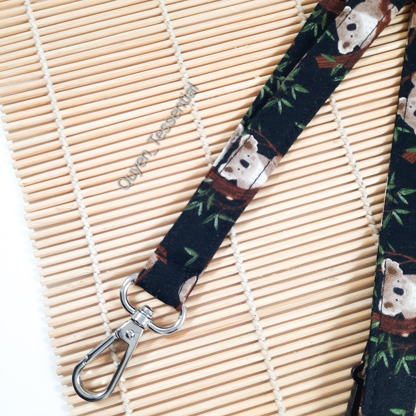 Koala Bear Lanyard, Australian Animal Fabric ID Card Holder, Durable Badge & Key Holder for Office, School, or Events