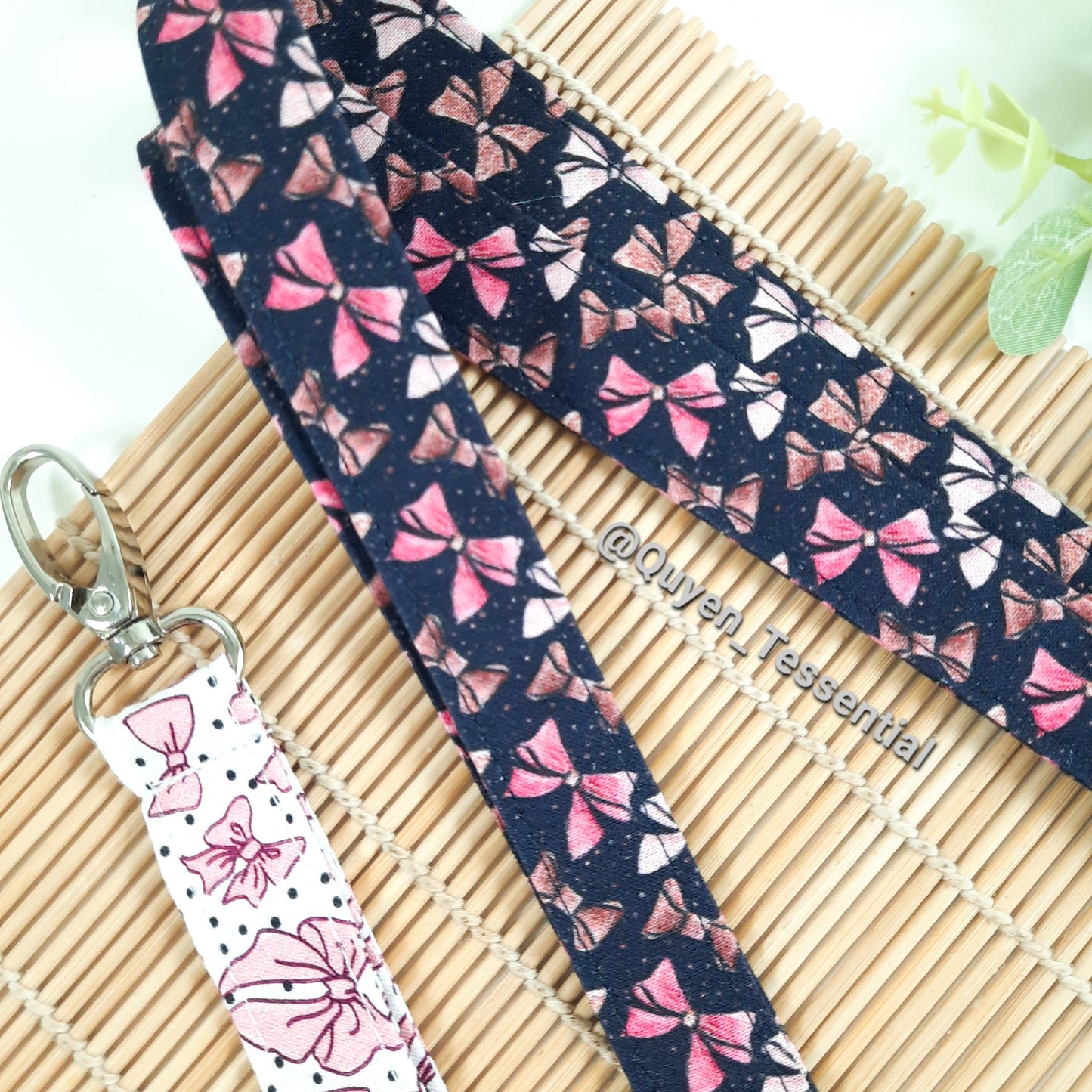 Bowknot Lanyard Coquette ID Badge Holder, Bestie Gift