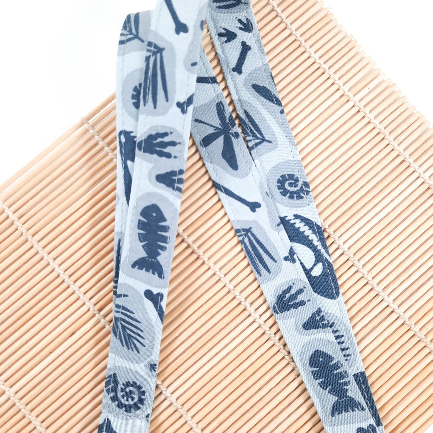 Dinosaur Fossil Lanyard, Jurassic Cotton ID Badge Holder, Fossil Lanyard – Durable Badge & Key Holder for Office, School, or Events