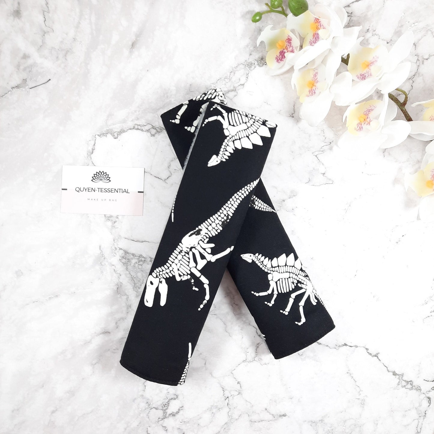 Dinosaur Skeletons Seat Belt Cover Cotton Shoulder Pad, Car Accessory, Travel Accessories