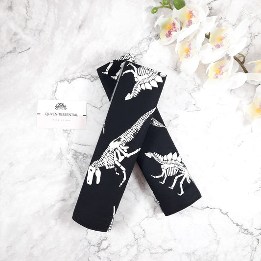 Dinosaur Skeletons Seat Belt Cover Cotton Shoulder Pad, Car Accessory, Travel Accessories