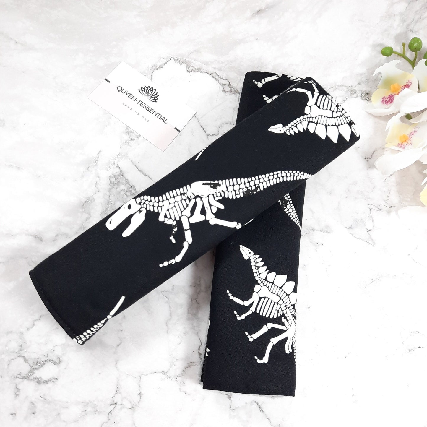 Dinosaur Skeletons Seat Belt Cover Cotton Shoulder Pad, Car Accessory, Travel Accessories