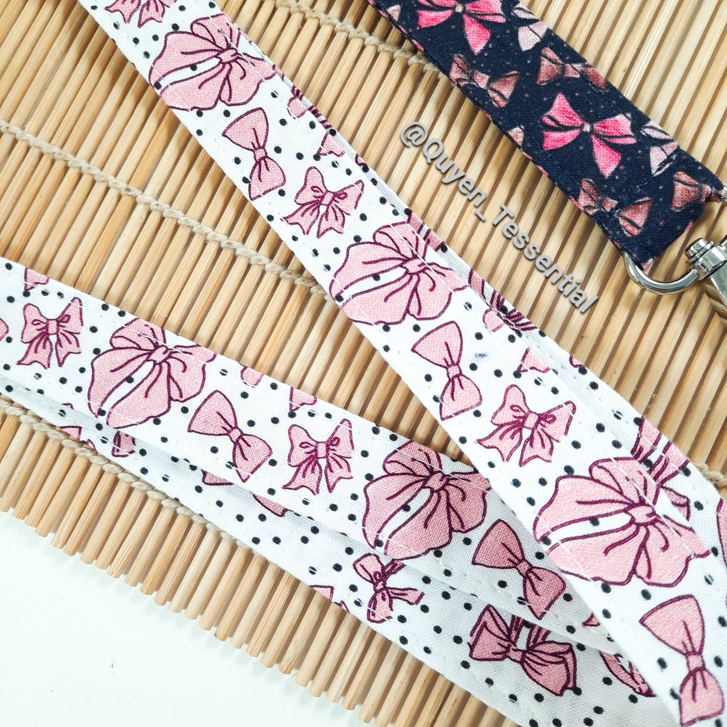 Bowknot Lanyard Coquette ID Badge Holder, Bestie Gift